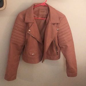 Pink leather jacket worn 1x